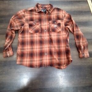 CARHARTT RUGGED FLEX® RELAXED FIT MIDWEIGHT FLANNEL SNAP-FRONT PLAID SHIRT - 2XL